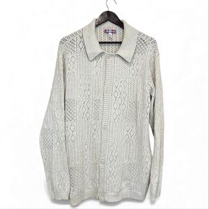 Urban Outfitters Long Button Up Cardigan Sweater With Collar - Size L